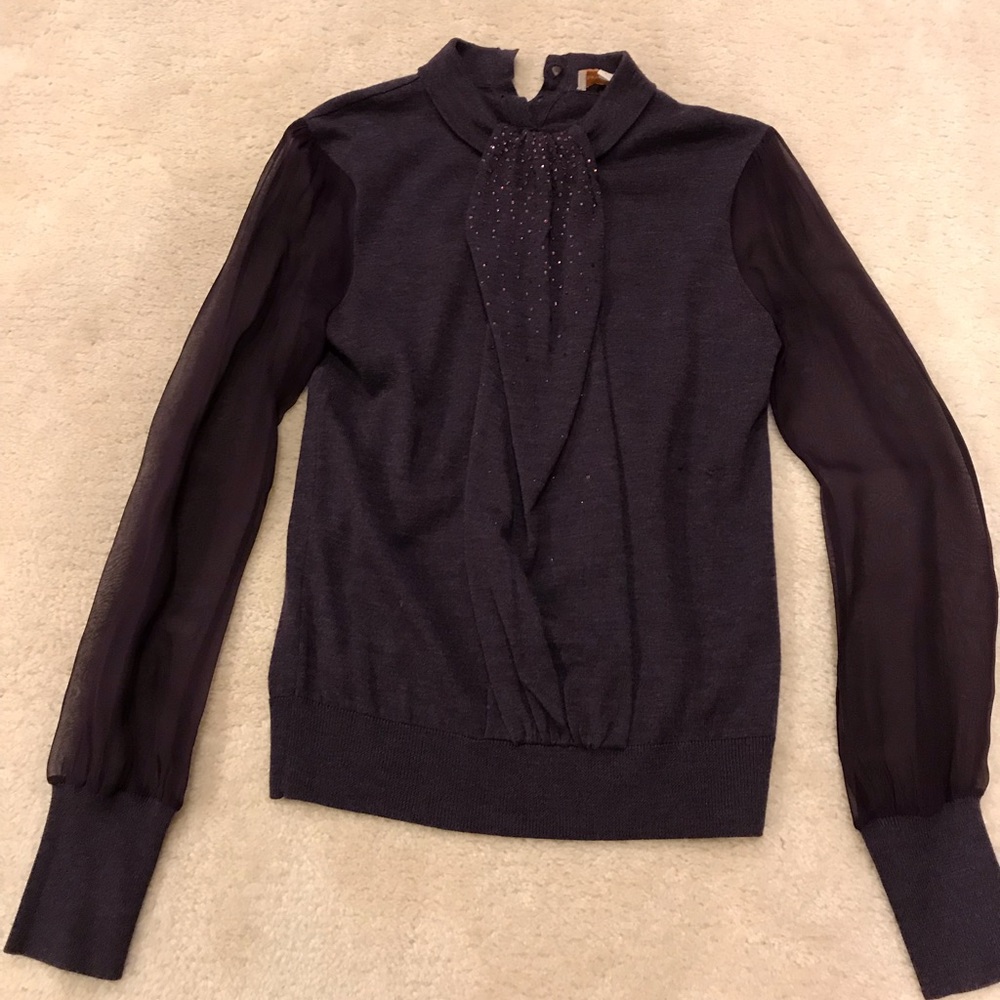 Authentic Tory Burch sweater with rhinestones